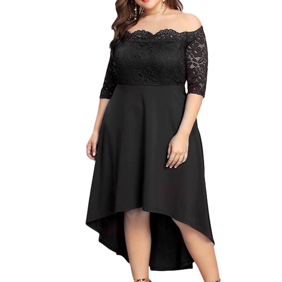 Plus Size❣️👑 Hi-lo Spades Queen Dress, 14w-22w - Picture 4 of 8
